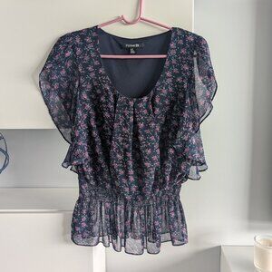 Cute floral peplum top